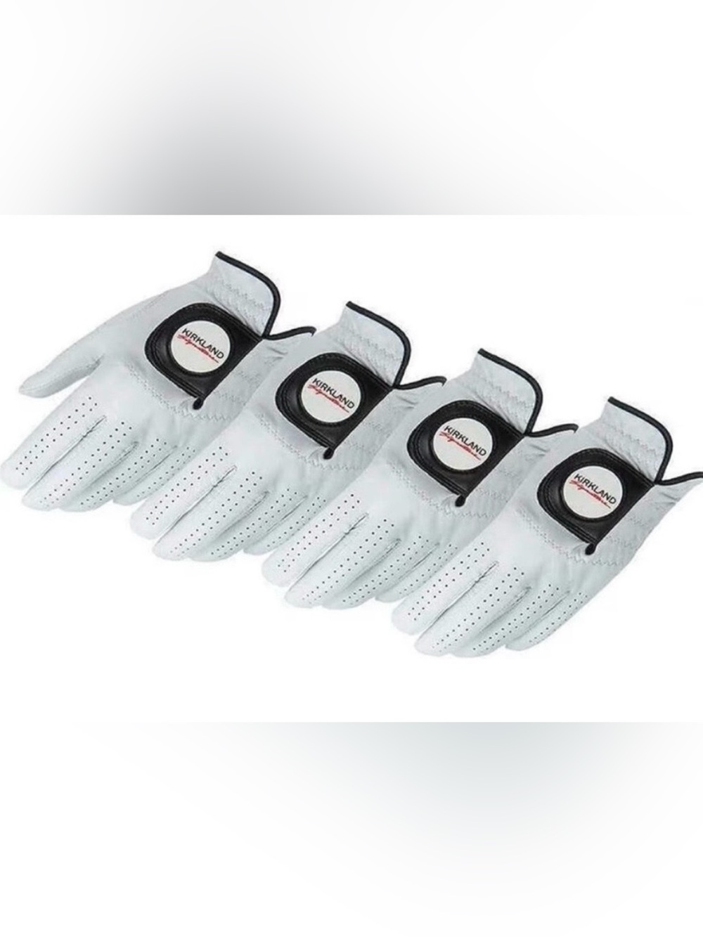 Kirland Signature Golf Gloves Premium Cabretta Leather Right Hand 4 Pack Large